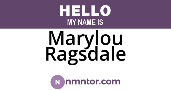 Marylou Ragsdale
