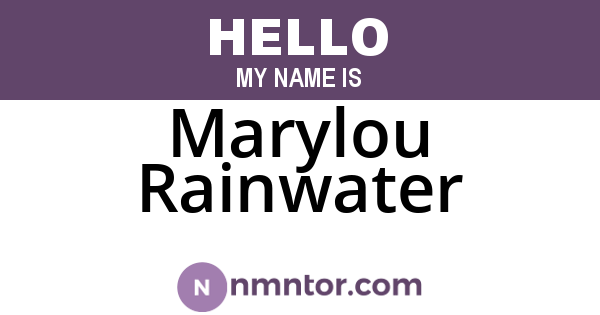 Marylou Rainwater