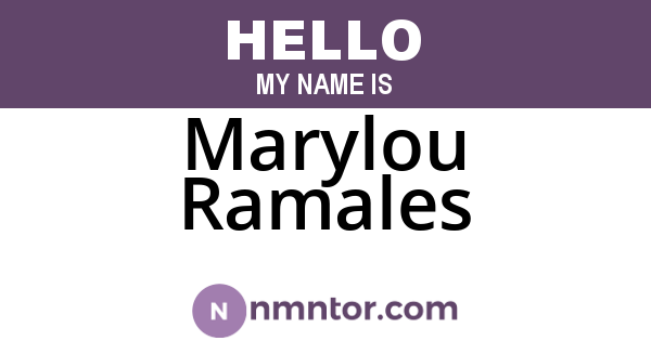Marylou Ramales