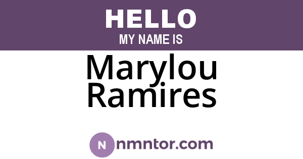 Marylou Ramires