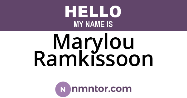 Marylou Ramkissoon