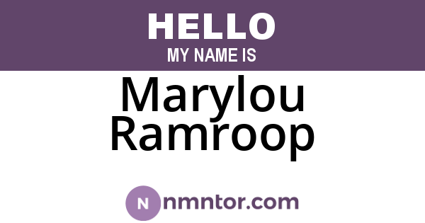 Marylou Ramroop