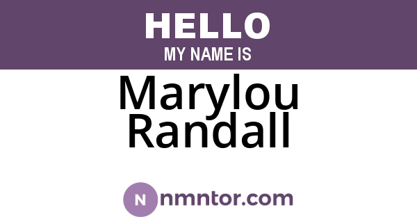 Marylou Randall