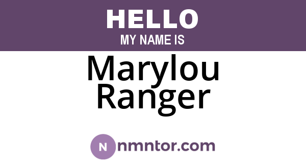 Marylou Ranger