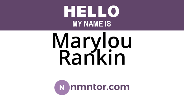 Marylou Rankin