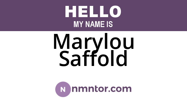 Marylou Saffold