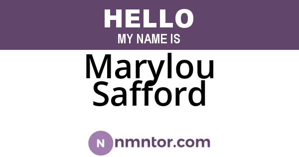 Marylou Safford