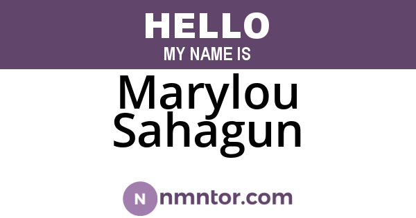 Marylou Sahagun