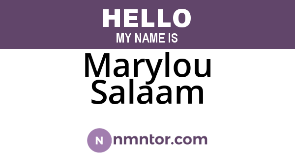 Marylou Salaam