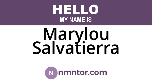 Marylou Salvatierra