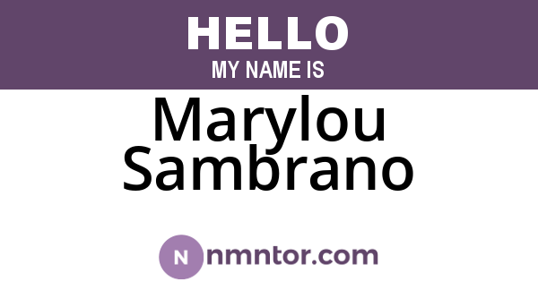 Marylou Sambrano