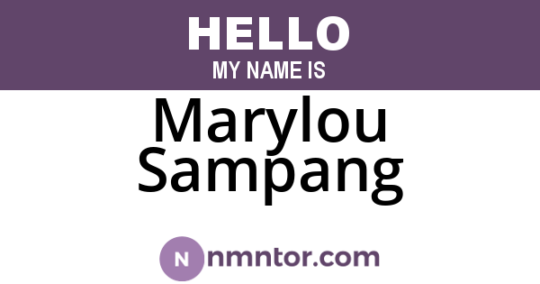 Marylou Sampang