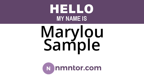 Marylou Sample