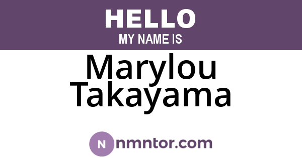 Marylou Takayama