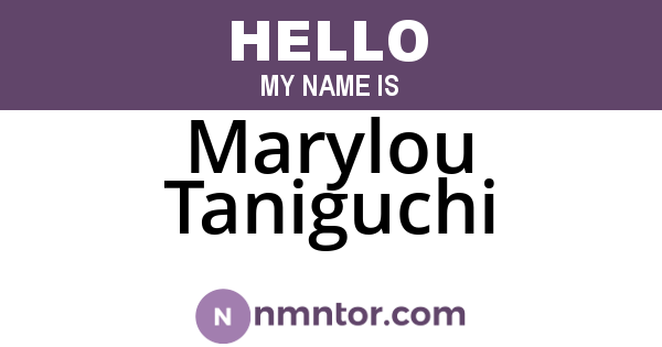 Marylou Taniguchi