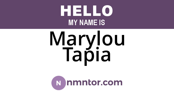 Marylou Tapia