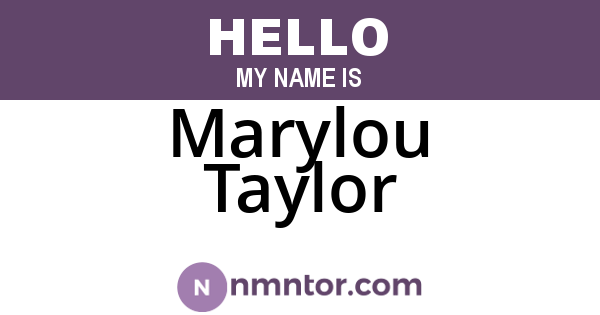 Marylou Taylor
