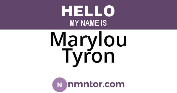 Marylou Tyron