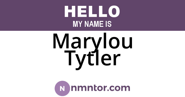 Marylou Tytler