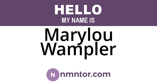 Marylou Wampler