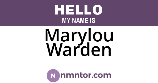Marylou Warden