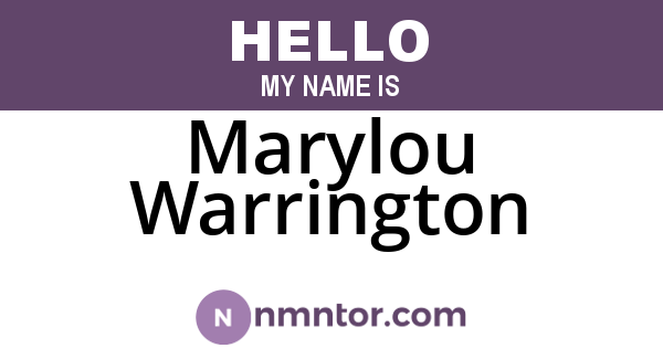 Marylou Warrington