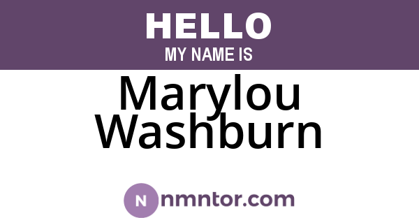 Marylou Washburn