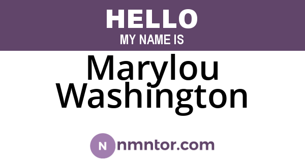 Marylou Washington