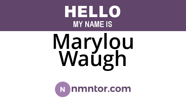 Marylou Waugh