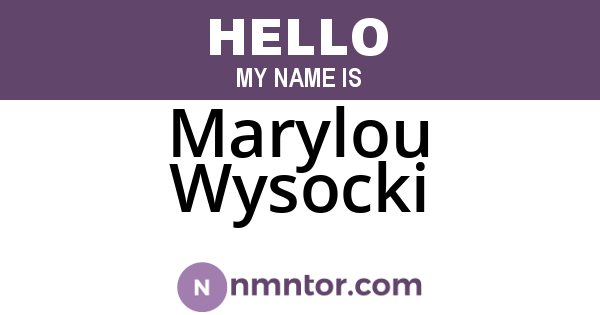 Marylou Wysocki