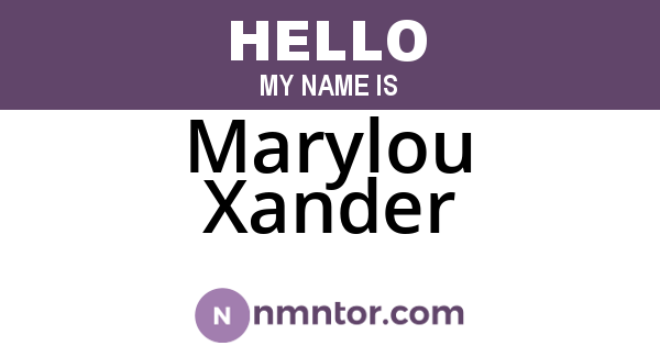 Marylou Xander