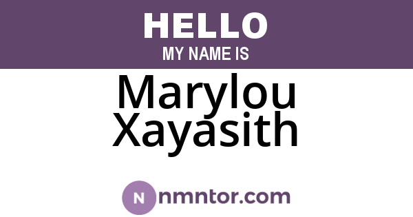 Marylou Xayasith