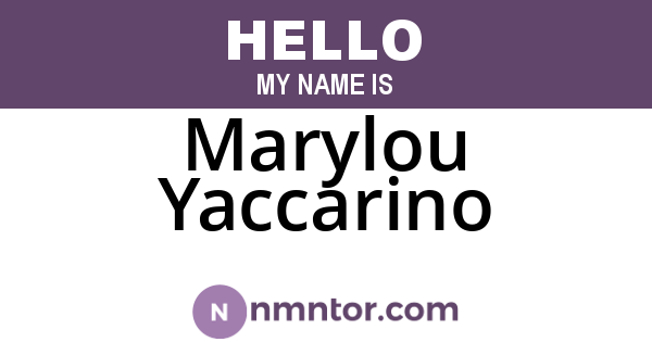 Marylou Yaccarino