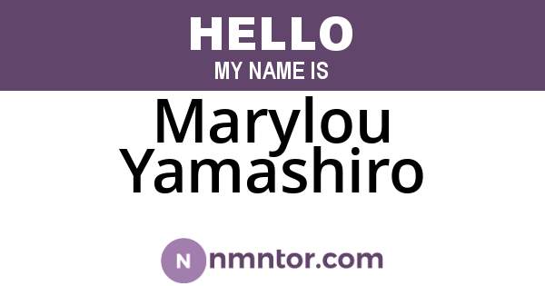 Marylou Yamashiro