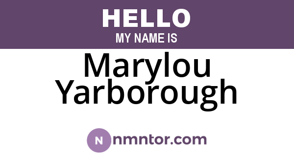 Marylou Yarborough