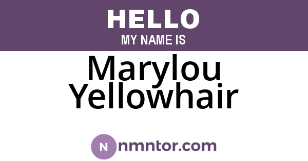 Marylou Yellowhair