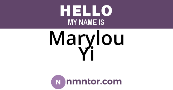 Marylou Yi