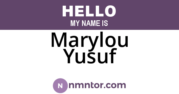 Marylou Yusuf