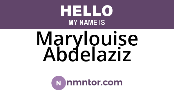 Marylouise Abdelaziz