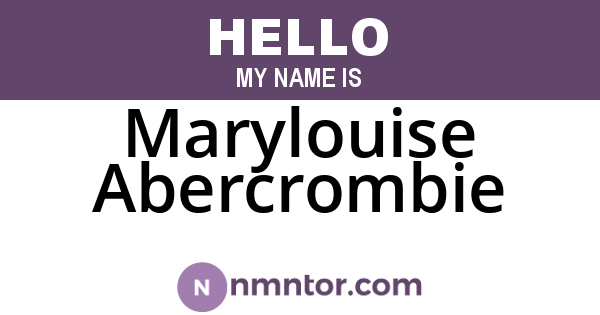 Marylouise Abercrombie
