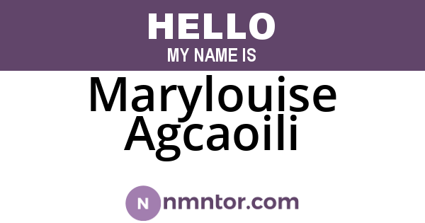 Marylouise Agcaoili
