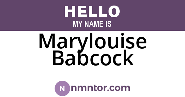 Marylouise Babcock