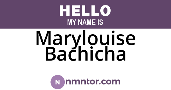 Marylouise Bachicha