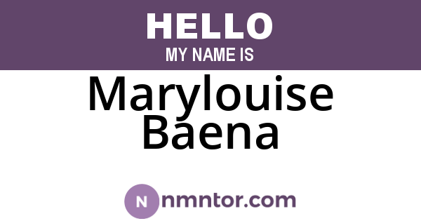 Marylouise Baena
