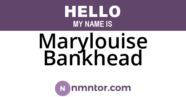 Marylouise Bankhead