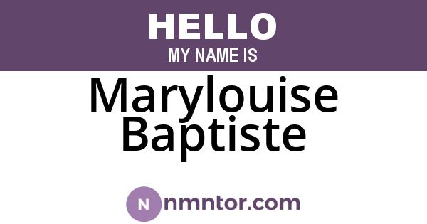 Marylouise Baptiste