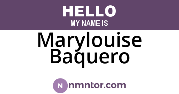 Marylouise Baquero