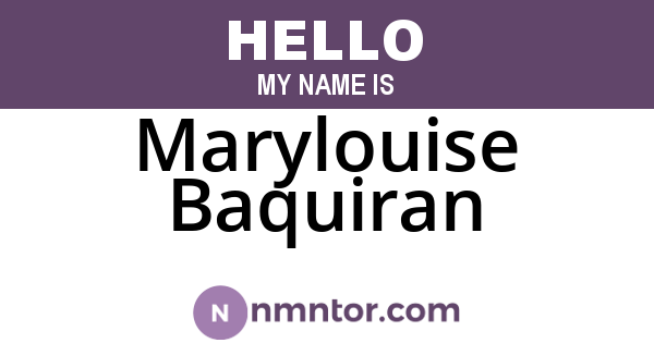 Marylouise Baquiran