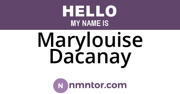 Marylouise Dacanay