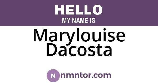 Marylouise Dacosta